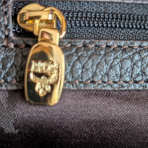 MCM Black Satchel with Gold Accents - Picture 10 of 13